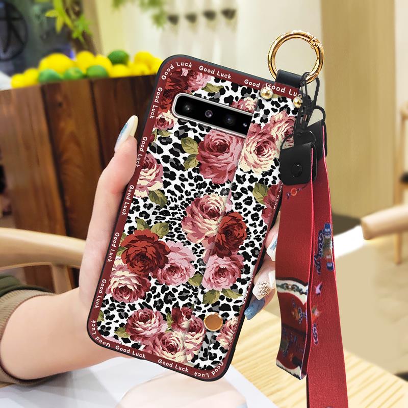 Silicone Chinese style Phone Case For Samsung Galaxy S10 5G/SM-G977N Waterproof Back Cover Lanyard Soft case Durable