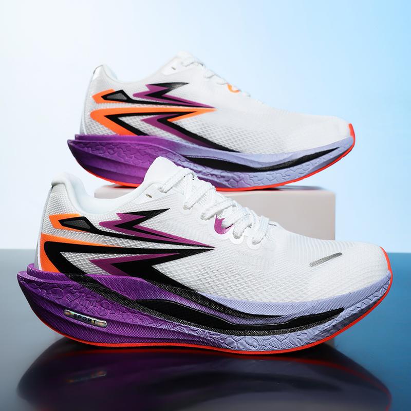 2025 new running shoes men's and women's shock-absorbing running sports shoes casual physical testing shoes live broadcast mesh breathable sports shoe