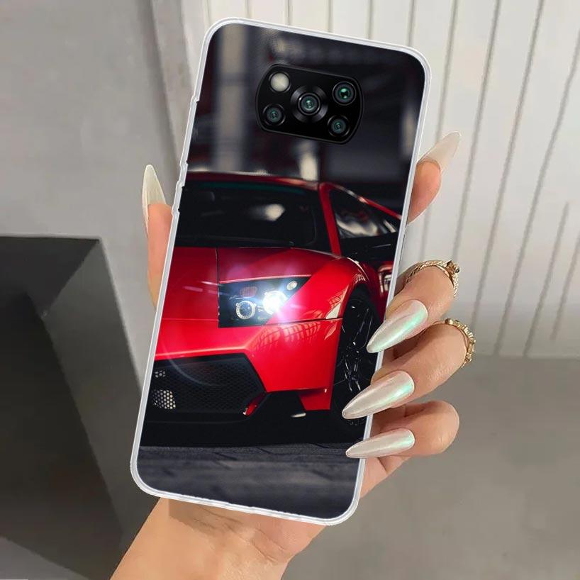 Sports Cars Male Men Phone Case for Xiaomi Poco X5 X6 X7 Pro F7 Ultra M7 Redmi 15 15C 13 13C 12 12C 10 10A 10C 9 9A 9C 9T Shell
