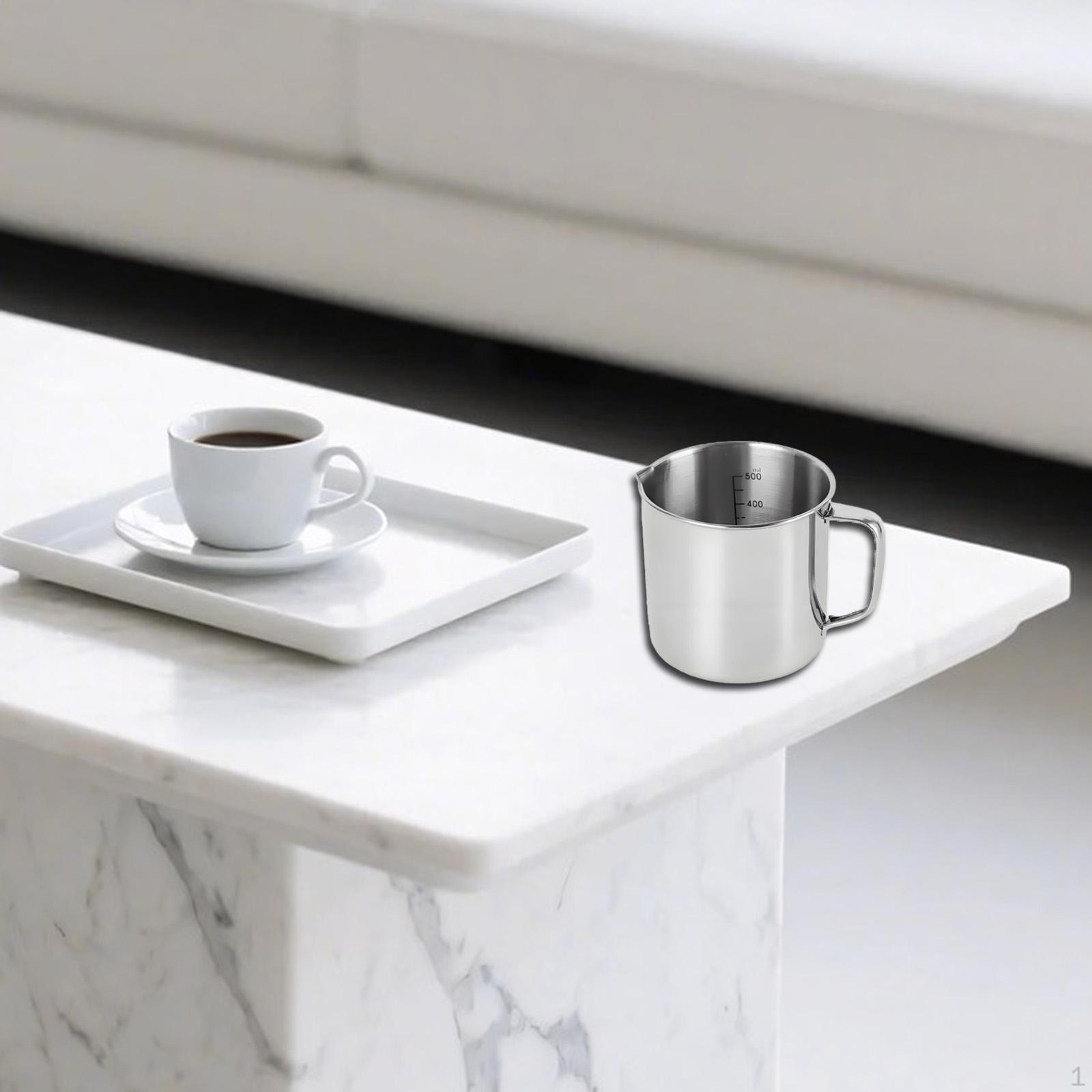 

Мерный стакан из нержавеющей стали, чашка для вспенивания молока для кофе, портативный питчер для приготовления эспрессо и латте