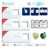 BSEED Wifi Shutter Blinds Switch and 1/2/3Gang Light Switches EU/French Type-c USB Socket Function DIY Parts Glass Front Panel