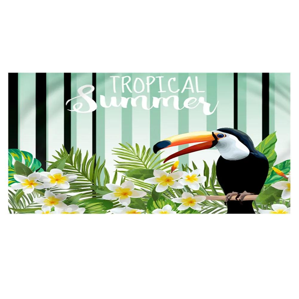 Summer Tropical Animal Beach Towel Flamingo Bird Bath Towel Sport Travel Gym Yoga Spa Towels Microfiber Quick Dry Swimming Cover