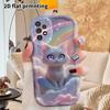 Phone Case: 2D Flat Samsung Galaxy A34 A35 M05 M06 S20 S22 S21 FE Plus 5G Protective Case, Couple Style, Rainbow Little White Cat, Christmas and Hallo