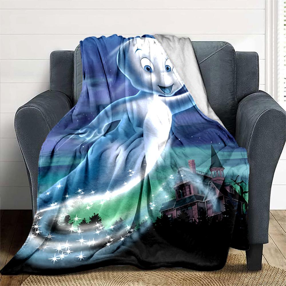 1pc Casper2 Blanket, Gift, for Men and Women, Soft Blanket, Good for Sofa Bed Couch Travel, Lightweight Flannel Blanket