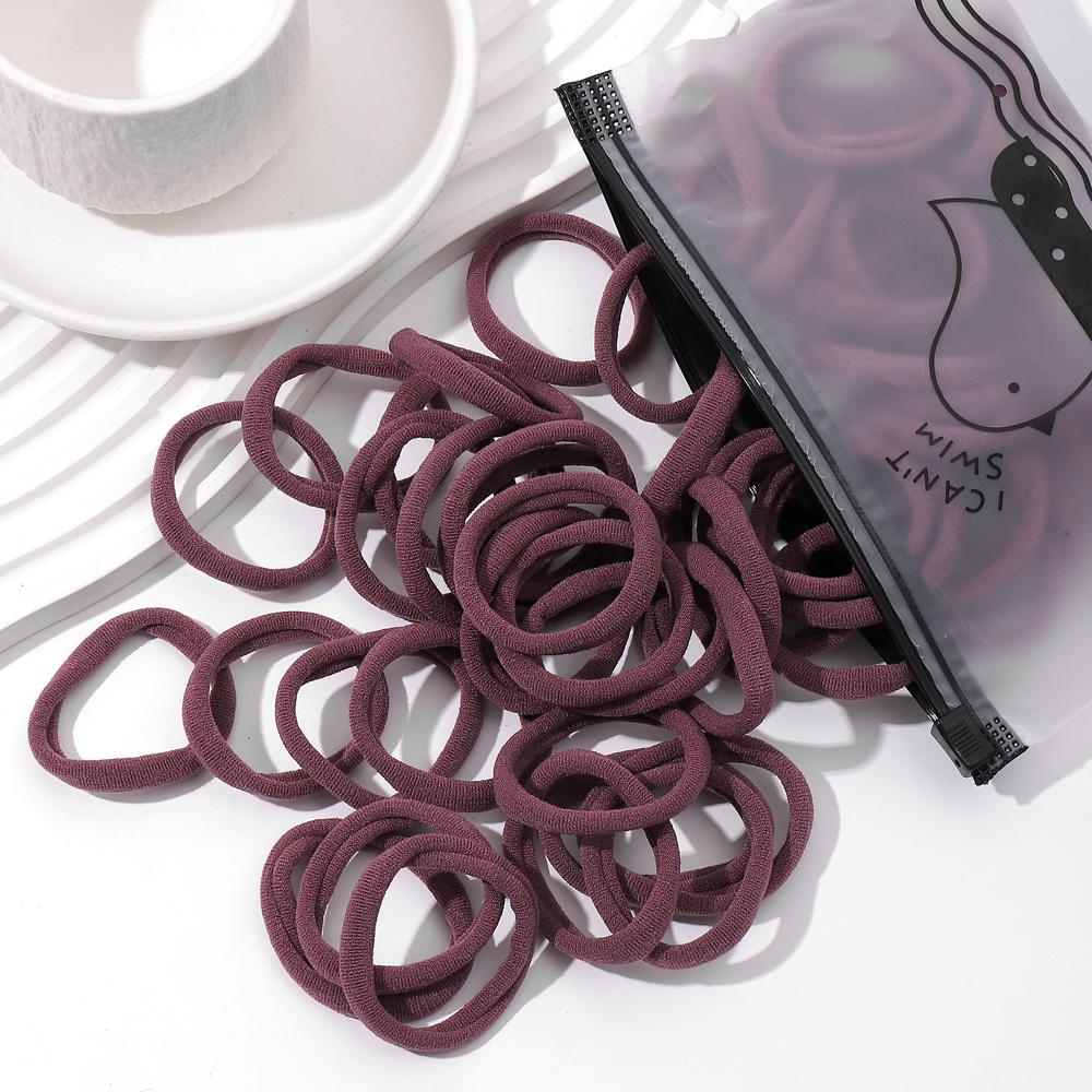 20/50Pcs Women Girls Basic Hair Band 4.5cm Simple Solid Colors Elastic Headband Hair Ropes Ties Hair Accessories Ponytail Holder