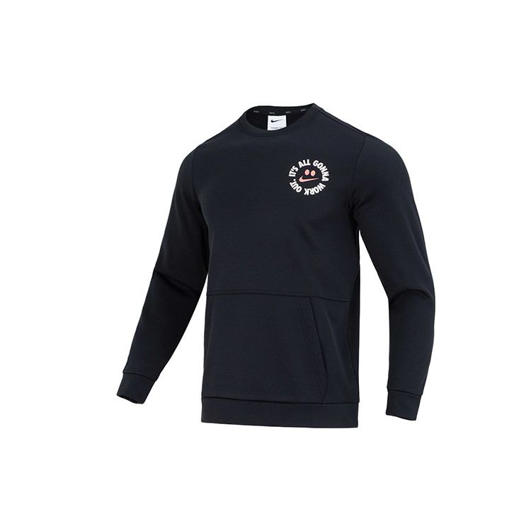 Nike Therma-Fit Crew Long Sleeve Top Men Sweatshirts Black FD4808-010