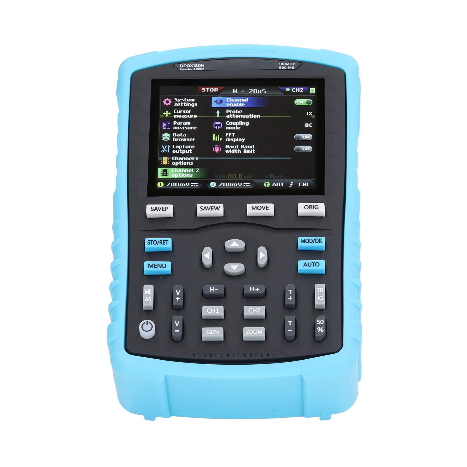 

Fluorescent Digital Oscilloscope 2.8in Display 3000mAh Dual Channel Signal Generator Oscilloscope