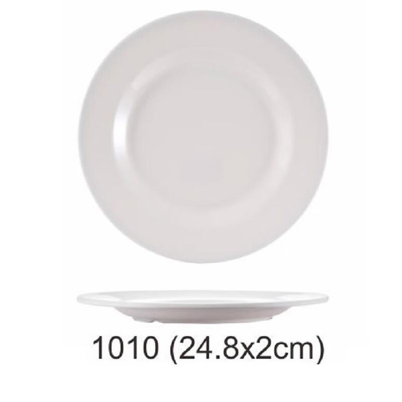 Jieyajie JYJ-1010 10-Inch White Melamine Flat Plate