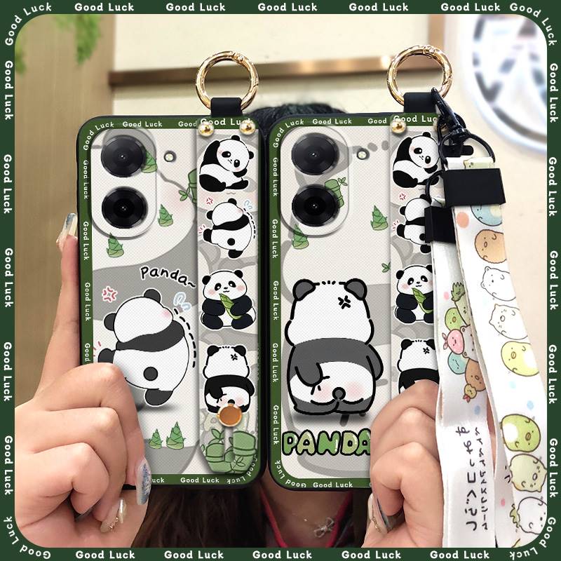 Ochronne etui na telefon z paskiem na nadgarstek dla Redmi A5 4G/Xiaomi Poco C71 4G Tylna okładka Pierścień Modny design Opaska przeciwpyłowa