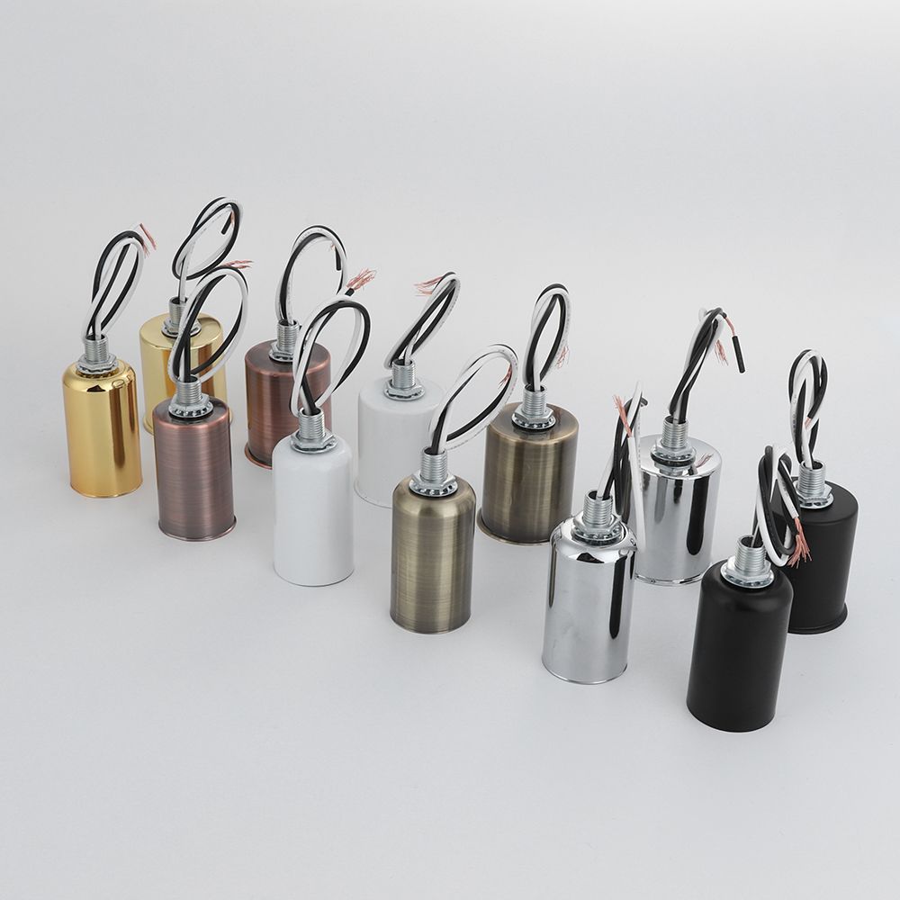 Practical Professional Ceramic Screw Lamp Holder E27 E14 Light Base Metal Surface Led lamp Parts