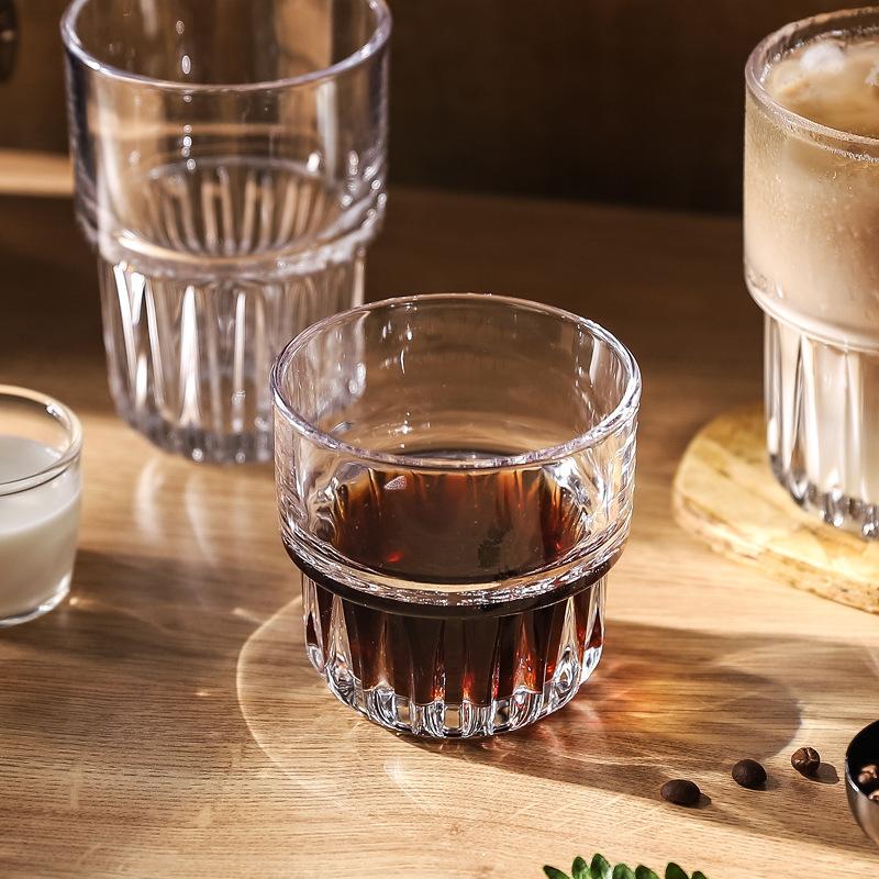 155ml Italienisches Espressoglas Latte Eiskaffee Tasse Flat White Australian White Kaffeetasse Transparent Likör Spirituosen Biergläser
