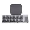 Foldable Bluetooth Keyboard Portable Wireless Keyboard with PU Leather Cover Touchpad for Tablet Laptop Smartphone Connect Up To