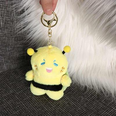 Plush Turtle Bee Plush Keychain Stuffed Turtle Bee Plush Turtle Bee Doll Pendant 11cm Cartoon Anime Turtle Bee Plush Key Ring
