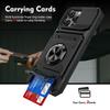 360 ° Rotating Metal Car Bracket Ring Wallet Card Slot Phone Case For iPhone 16 Pro Max E 14 11 13 15 Pro Max Bumper Back Cover