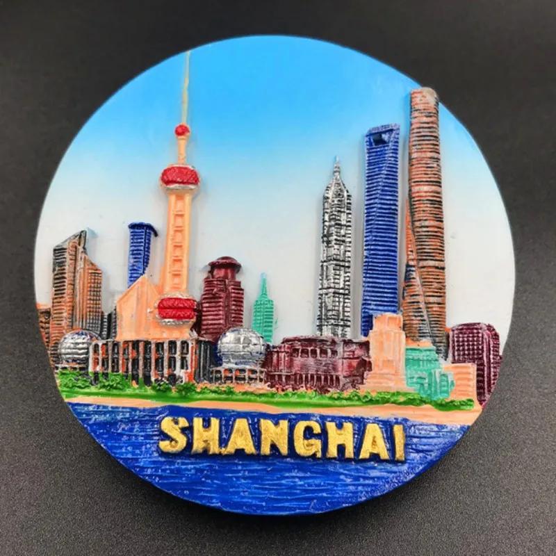 Shanghai Fridge Magnets Beijing Travelling Souvenirs Home Decor China Fridge Stickers Christmas Gifts Message Board Stickers