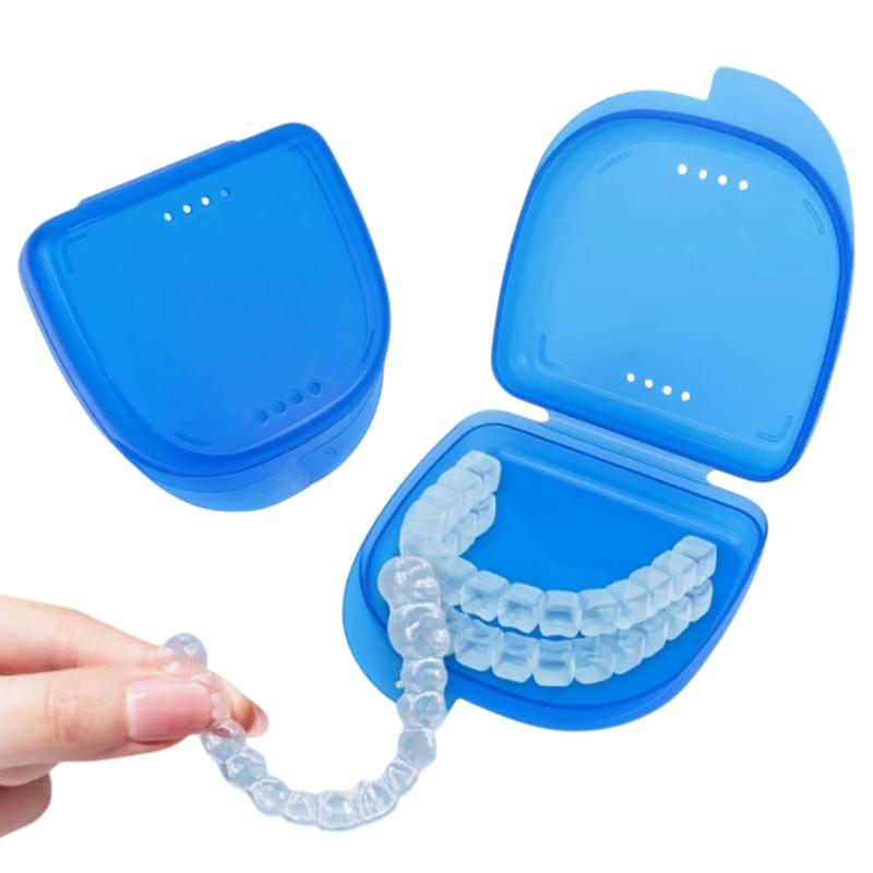 1Pcs Colorful Dental Braces Retainer Case Denture Tray Box Vent Holes Mouth Guard Aligner Braces Denture Box
