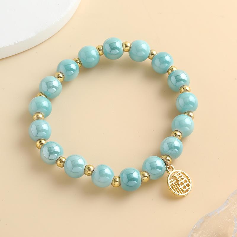1Pcs Ceramic Bracelet Hand Chain Couple Hand Chain Beaded Bracelet