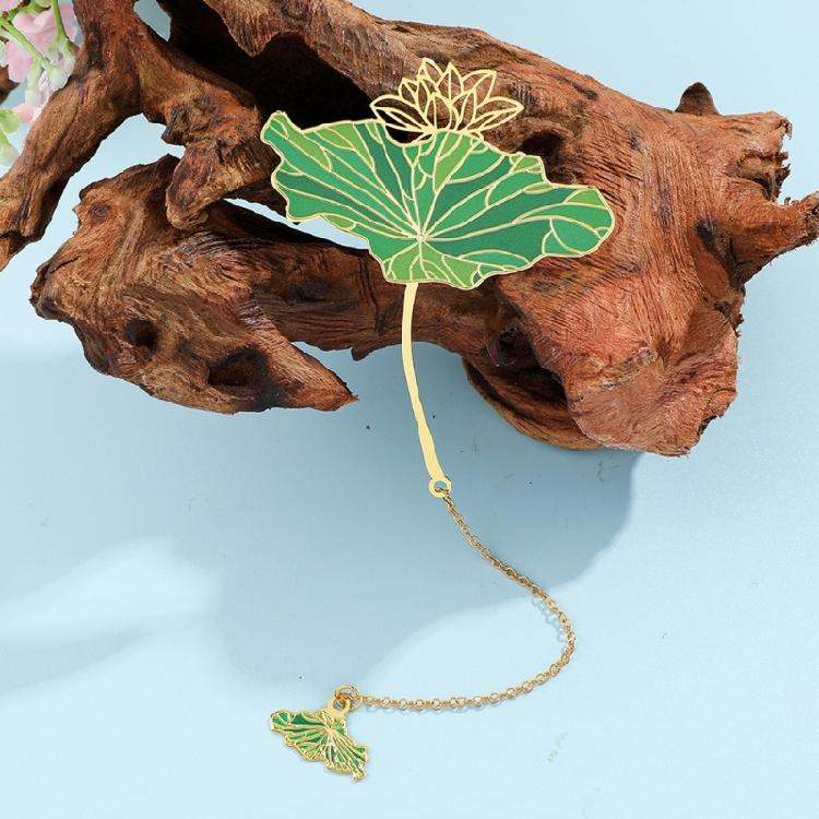 5 Pcs/Set Creative Book Markers Metal Reading Bookmarks Leaf Shape Page Markers Chinese Style Bookmarks for Book Lovers