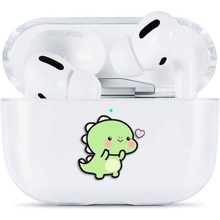 AirPods Pro 2 Case - Rigid Protection - Dinosaur Pattern - Shockproof - Scratch-Resistant - Transparent