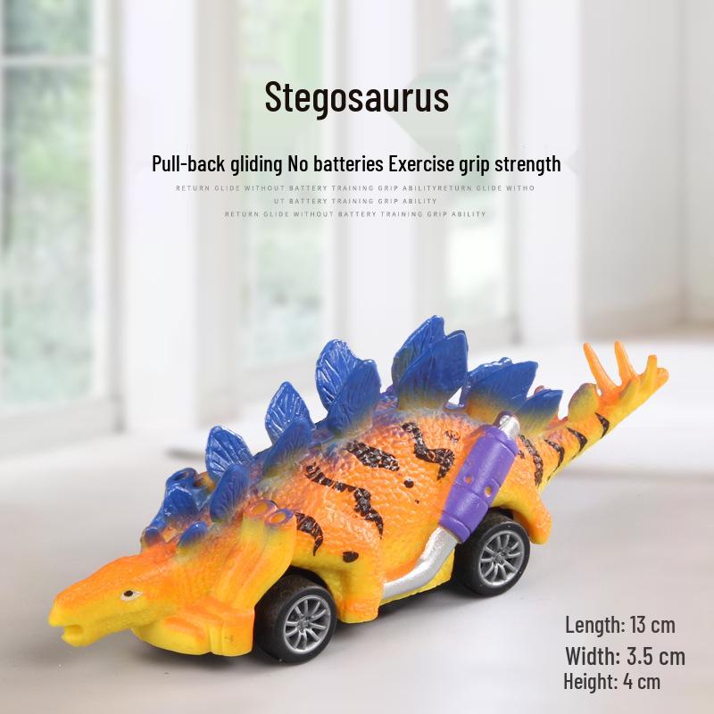 Tyrannosaurus Rex Pull-Back Car: Durable PVC Toy for Kids