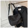 Canvas Postman Bag Damen Umhängetasche Einfache Umhängetasche Klappe Stofftasche Große Kapazität Tasche