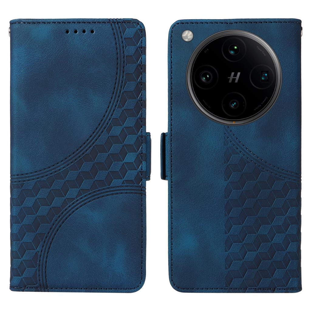 For Oppo Find X8 Pro 5G Case PU Leather Phone Cover Rhombus Starry Imprinted