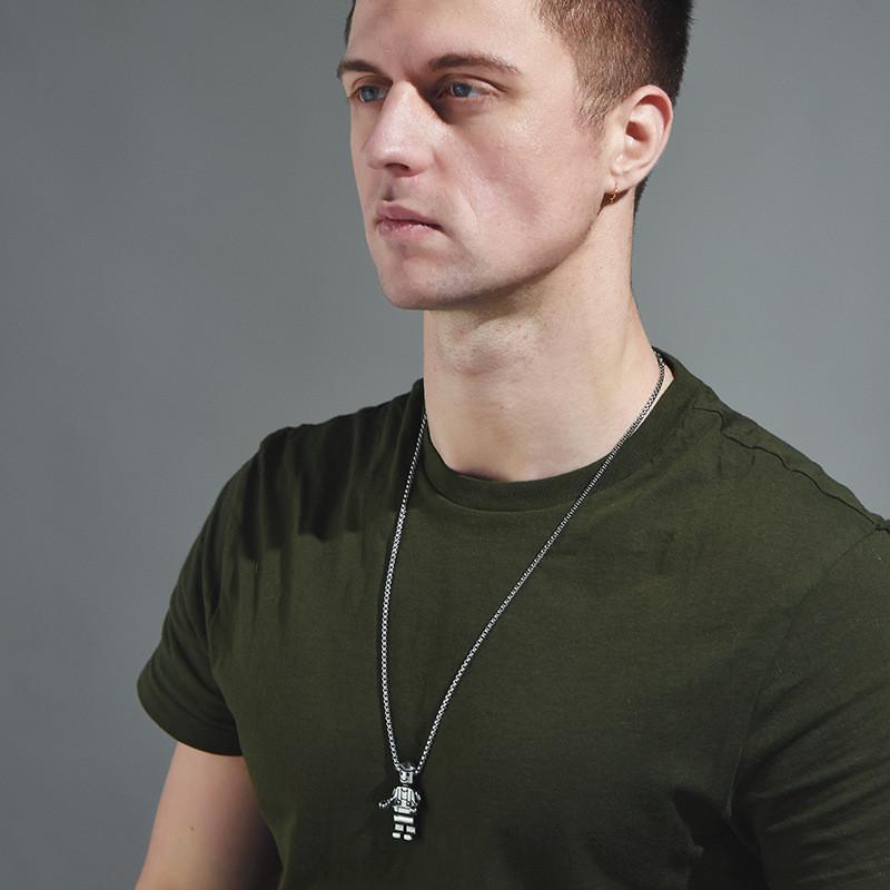 Steel Unique Titanium Robot Pendant Necklace Ideal For Couples And Hip Enthusiasts Hop