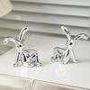 UV Plating Long Ears Rabbit Decorative Ornaments Home Desktop Computer Decorative Ornaments Home Decorative Rabbit