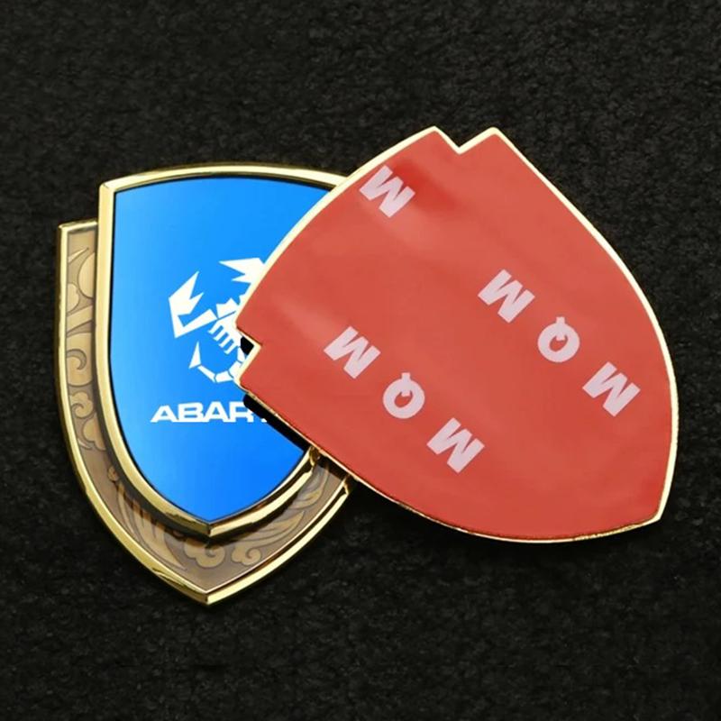 Abarth Emblem Aufkleber für Fiat 500, 3D Metallschild Skorpion Abzeichen, Passend für Fiat 500 Abarth 595 695, Auto Außen Zubehör