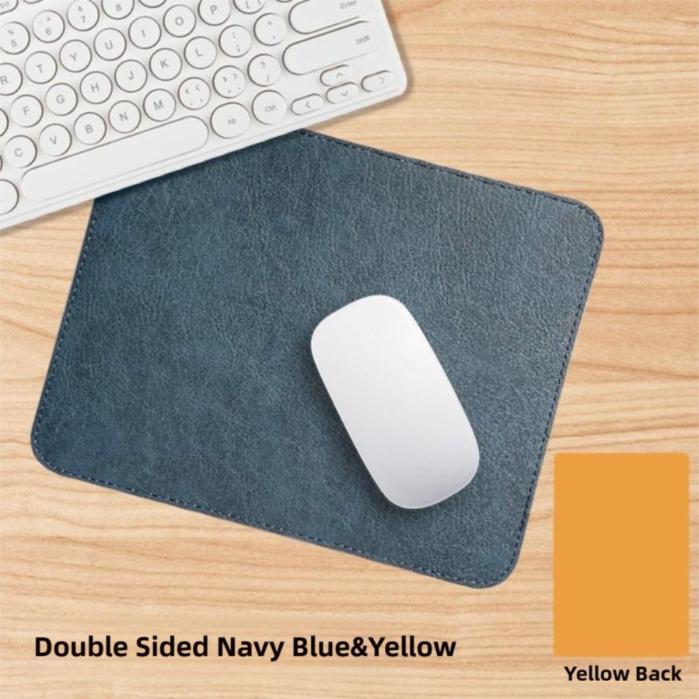 Non-slip Double-sided Mouse Pad Cowhide Leather Texture Mousepad High Quality Mice Mat Students