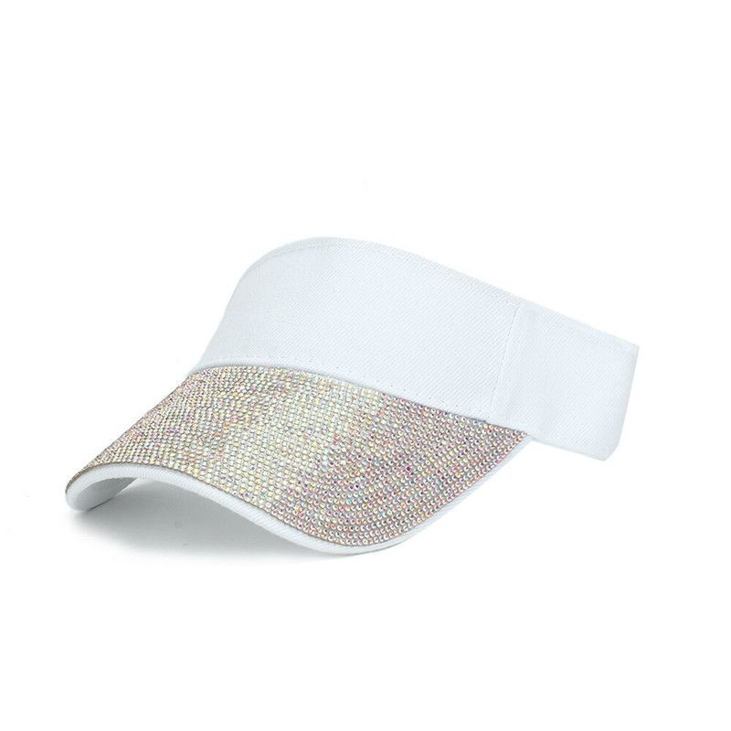 

Мужские и женские шляпы с ромбовидным верхом, модные шляпы с инкрустацией из бриллиантов, универсальные безголовые шляпы-утконосы, дышащие бейсболки, устойчивые к воздействию солнца Adjustable белый