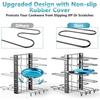 Pots and Pans Organizer for Cabinet 16.61 Height 8 Tier Pot Organizers Rack with 3 DIY Methods Adjustable Pan Organizer under C