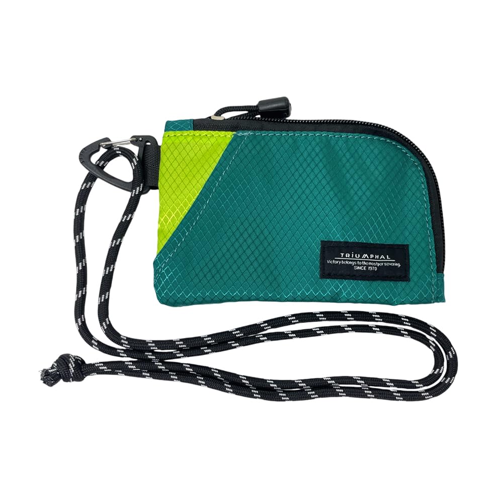 

TRIUMPHAL и нейлоновый шейный чехол x лайм мужской женский кошелек/кошелек/ключ (Сине-зеленый Зеленый, tuop-002f)