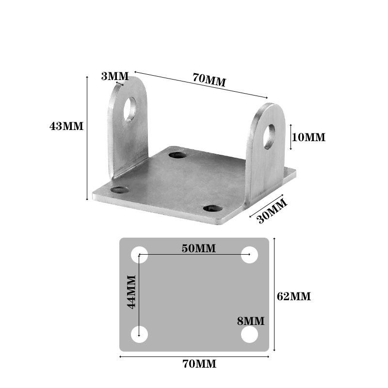 304 Stainless Steel Recessed T-Type Triangle Support Bracket with Lifting Lug