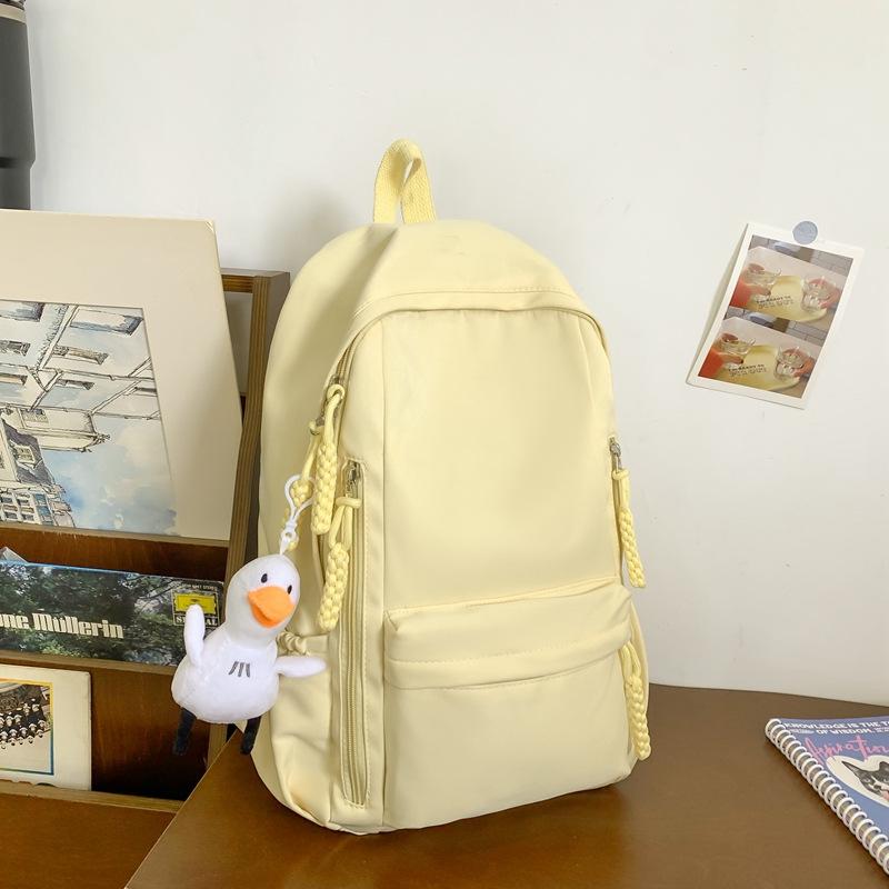 Cartable Féminin simple et mignon Élèves du lycée Élèves du collège Élèves de l'école primaire Classes de 3e à 6e Sac à dos grande capacité