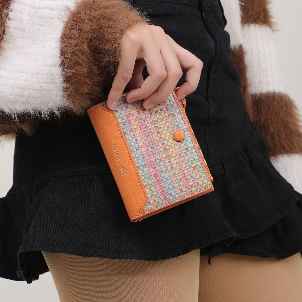 

Small Short Wallet Pu Leather Coin Purse Fashion Change Purse Girl