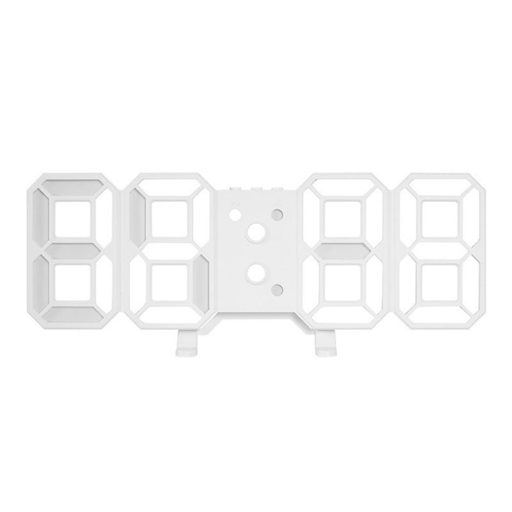 3D LED Digital Clock Simple and Stylish LED 3 Alarms Electronic USB Table Clock Time Temperature Wall Clock for Living Room