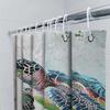 Bright Tiled Turtle Bath Mat Shower Curtain Set Waterproof Decorative Home Decor 3D Printed Bathroom Rug White Green Blue Pink Y