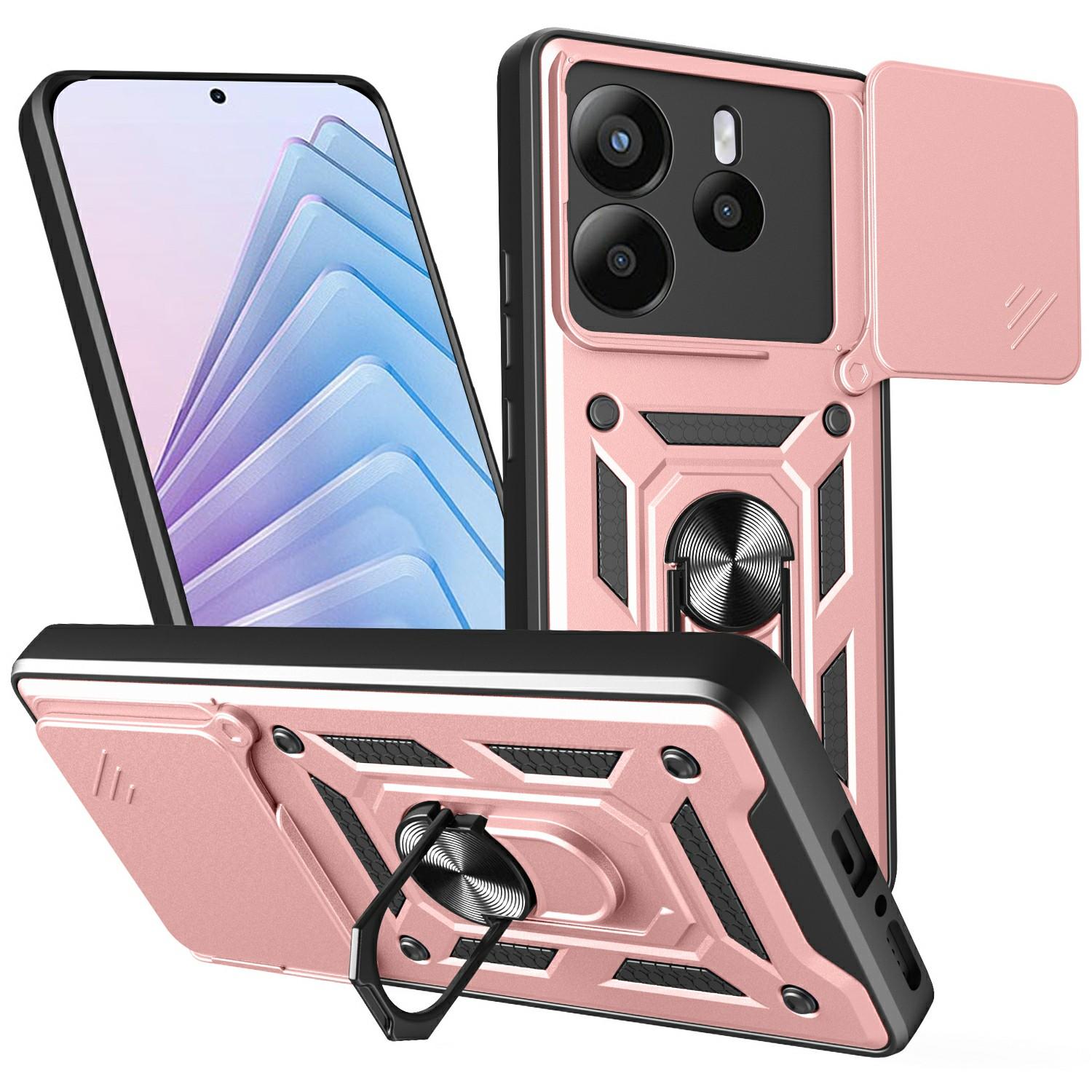 

Чехол для Xiaomi Redmi Note 14 5G со сдвижной крышкой для камеры, из ПК + ТПУ, с подставкой, чехол для телефона B