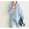 Spring and Summer Shirts, Loose, Plus Size, Long Cotton and Linen Texture Dress Shirts