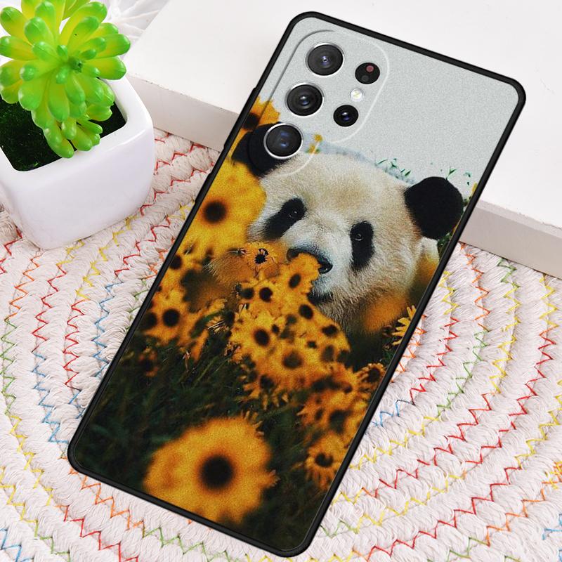 Panda Animal Cute Bear Silicone Phone Case For Samsung Galaxy note 10 pro S26 S25 S24 S23 S22 S21 Plus S25Ultra Capa Cover