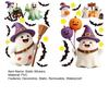 Transparent Window Murals 2Pcs Cute Ghost Halloween Static Stickers, PVC Waterproof Cartoon Pumpkin Bat And Decals Star Glass Decals, Reusable Clings