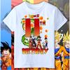 2026 Summer New Dragon Ball BIRTHDAY Kids Shirt Boy Girl Tshirt 012 Years Old Fashion Casual Y2K Shortsleeved Trendy Clothing