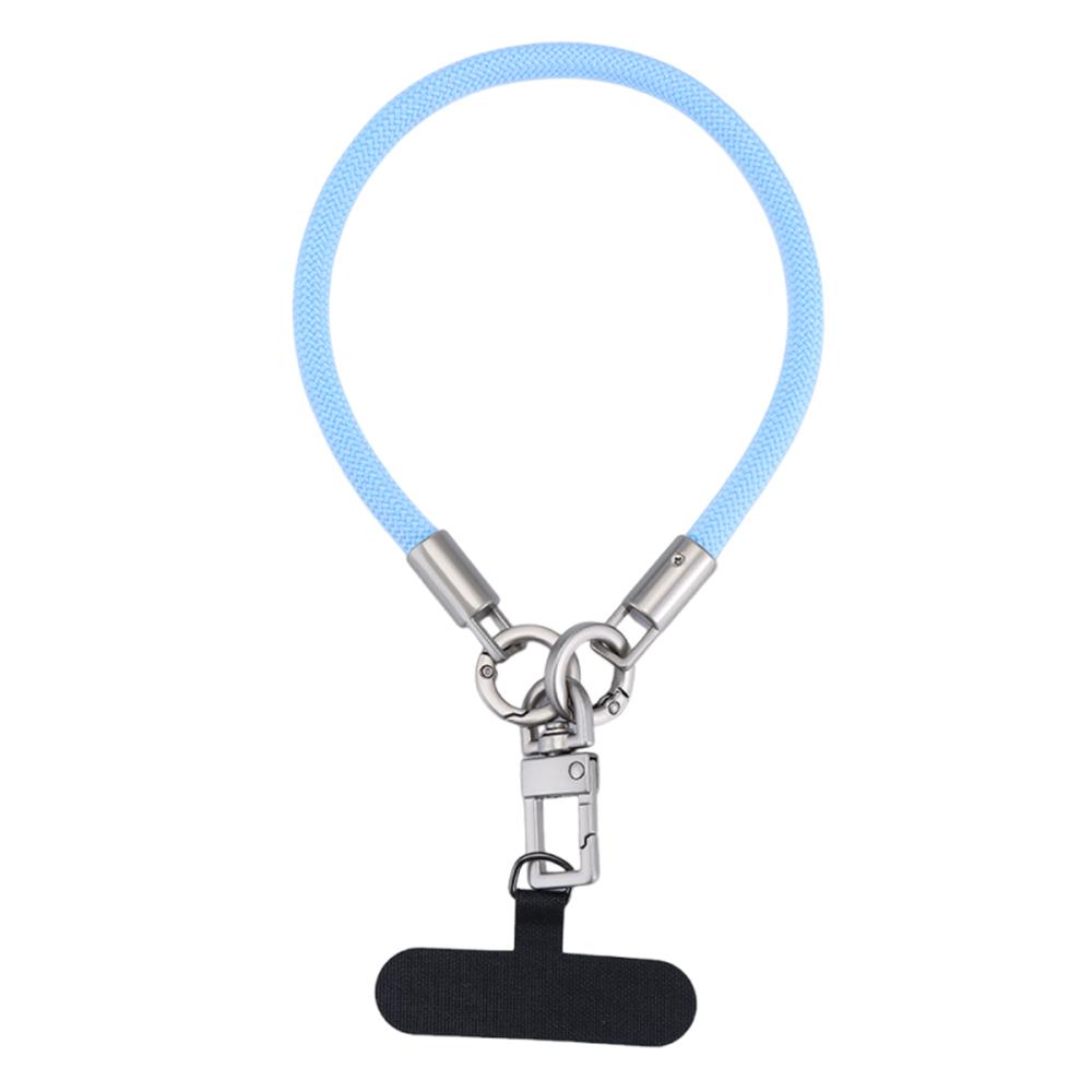 Nylon Phone Lanyard Latest Custom Logo Durable Polyester Colored Rope Lanyard Keychain Mobile Hand-Woven Wrist Strap 0.72cm*20cm