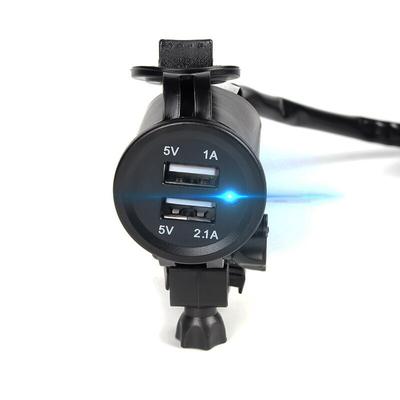 12V 24V 3.1A Dual USB Charger Socket Power Outlet Motorcycle Waterproof Charge Plug Kit