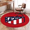 Atletico Madrid Pattern Round Rug, Indoor/Outdoor Mat, for Picnic, Gameroom, Bedroom, Office, Living Room, Home Decor Carpet, Birthday Gift