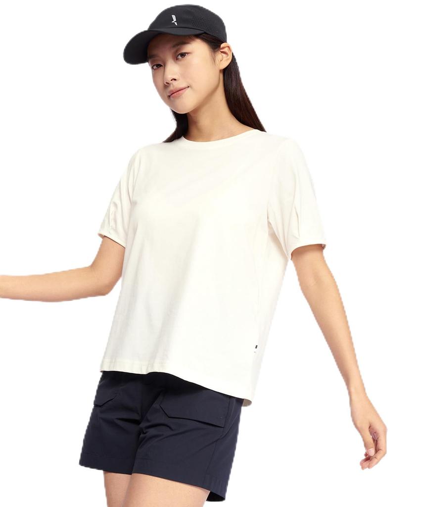 Aigle Official Short Sleeve Size L Moisture-Wicking, Quick-Drying T-Shirt, Women's, White,