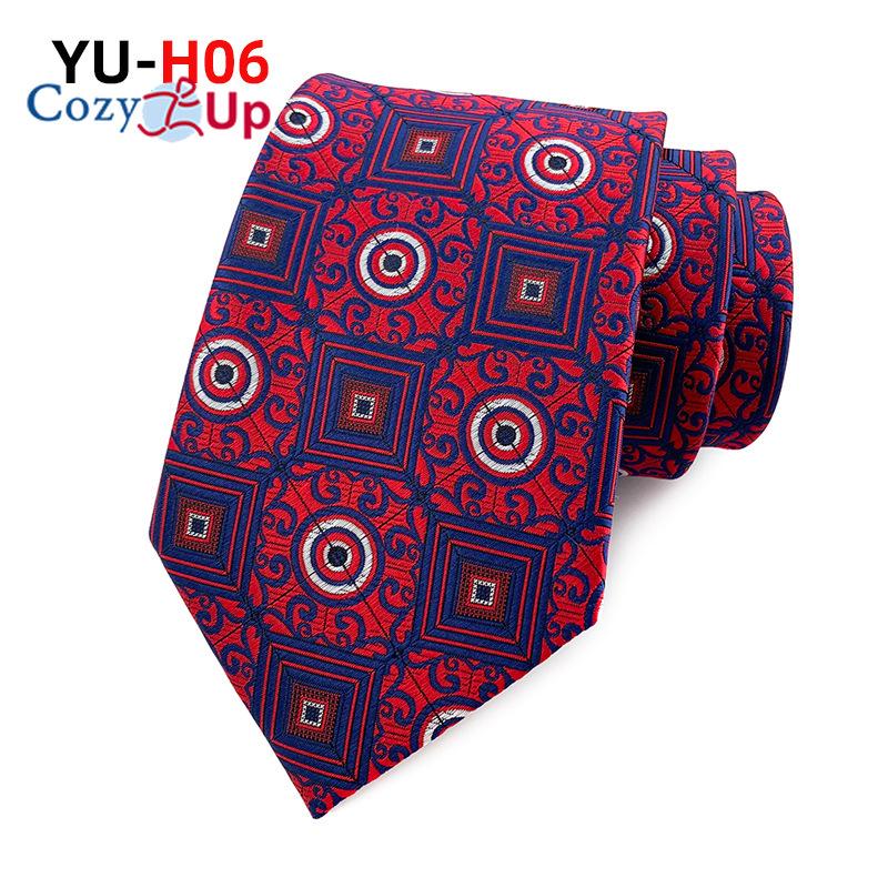 Cozy Up 3.15"(8cm) Fashion Striped PaisleyTies Men Plaid Flower Necktie for Wedding