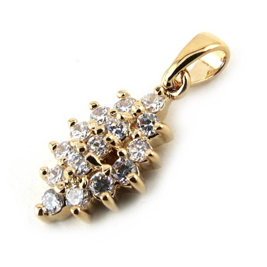 Les Trésors De Lily [N1242] - Pendentif Plaqué Or 'Sissi' blanc