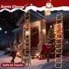 Weihnachtsdekoration LED Leiterlichter mit kletterndem Weihnachtsmann Innen-Weihnachts-Dekorationslicht 8 Modi für Zuhause Weihnachtsdeko